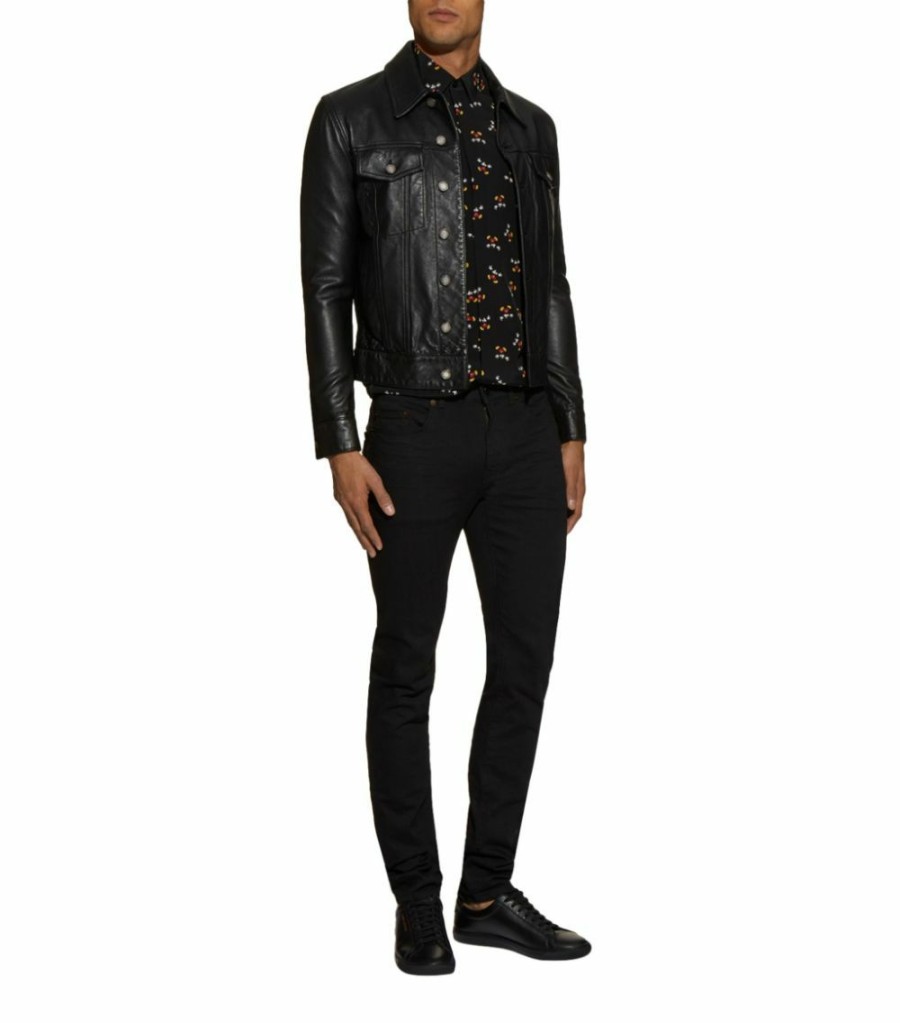 Men * | Discount Saint Laurent Leather Jacket 1000 Leather Jackets