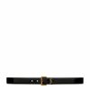 Women * | Buy Saint Laurent Leather Logo Belt 1000 Belts