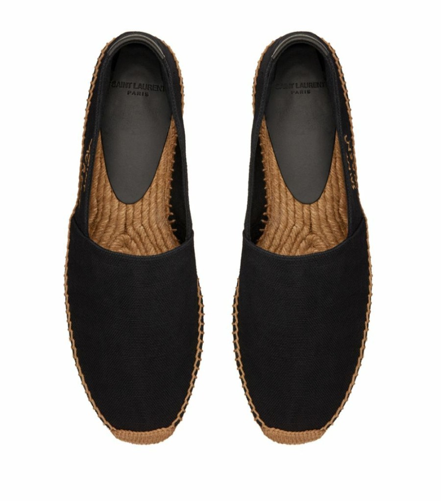 Men * | Brand New Saint Laurent Monogram Espadrilles 1000 Slip-On Sneakers