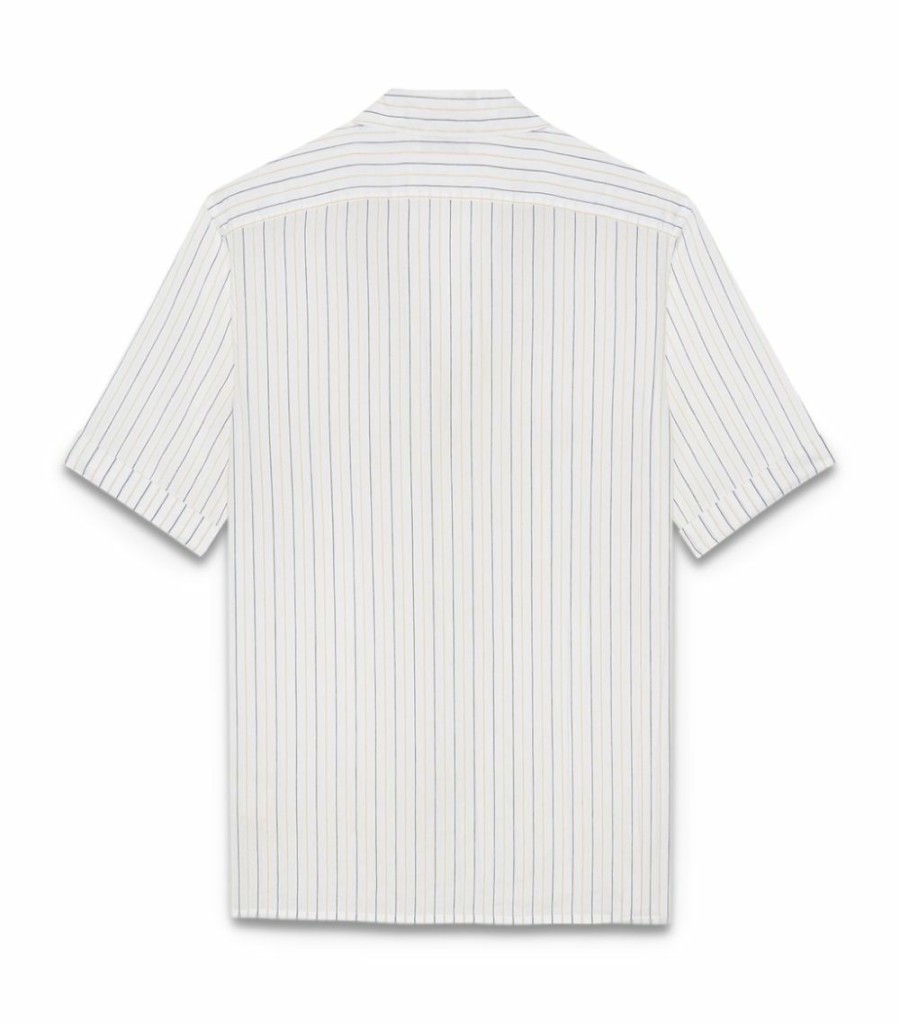 Men * | Deals Saint Laurent Striped Shirt 9073 Casual Shirts