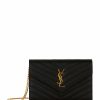 Women * | Promo Envelope Monogram Saint Laurent Matelasse Chain Wallet 1000 Shoulder Bags