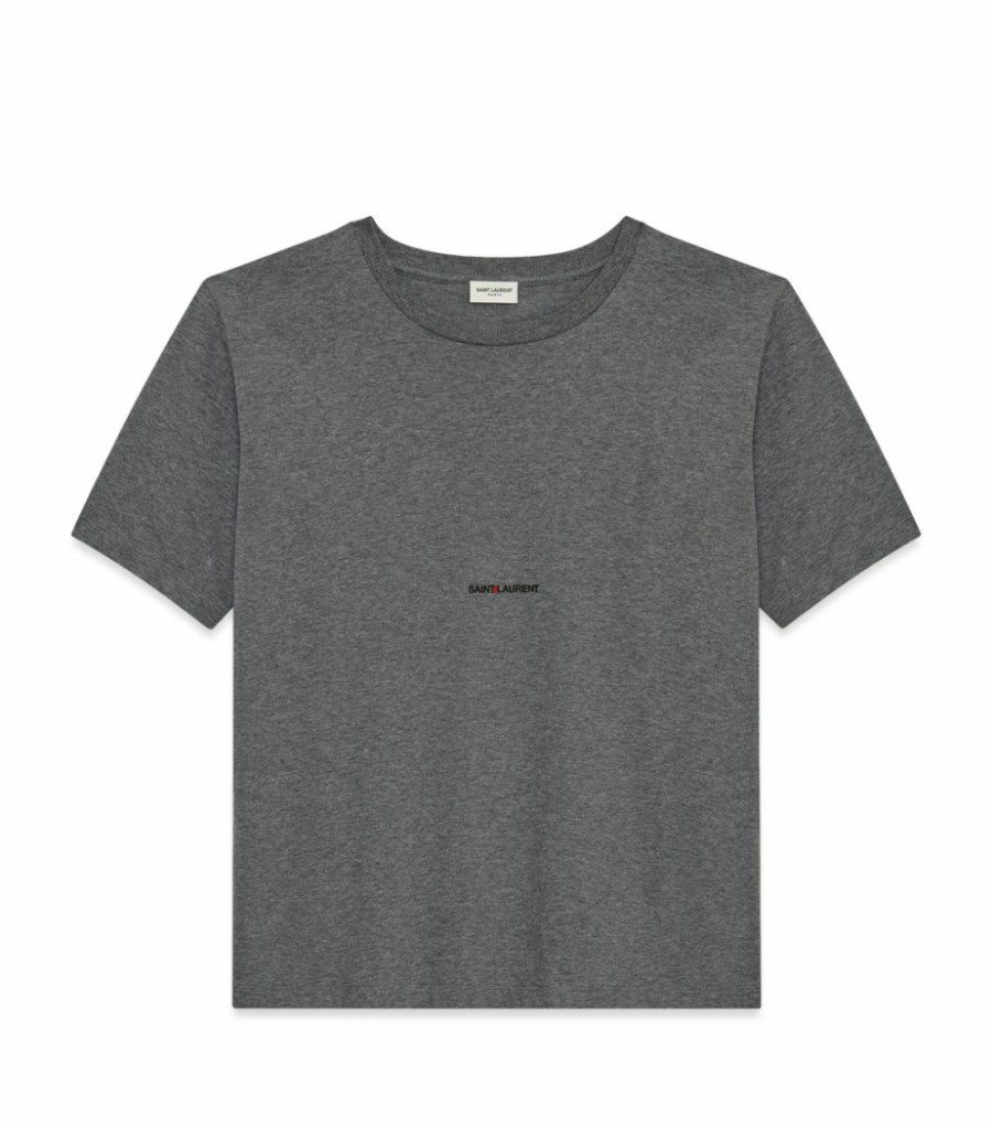 Men * | Flash Sale Saint Laurent Logo T-Shirt 1403 Logo T-Shirts