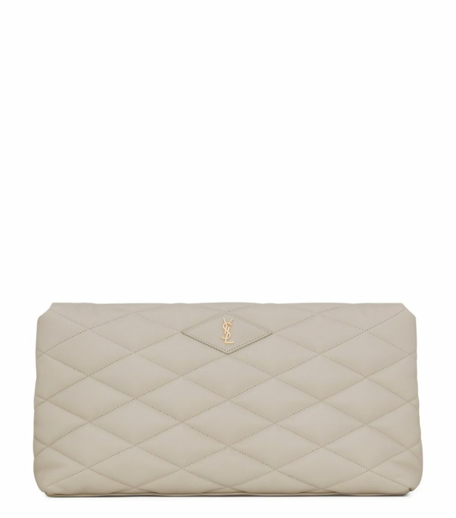 Women * | Best Sale Saint Laurent Sade Puffer Envelope Clutch Bag 9207 Clutch Bags