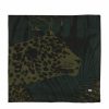 Women * | Best Pirce Saint Laurent Silk Leopard Print Square Scarf 2960 Scarves