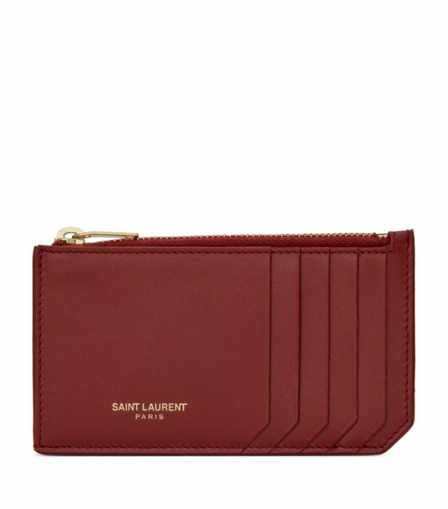 Women * | Best Deal Saint Laurent Paris Zip Fragments Card Holder 6008 Card Holders