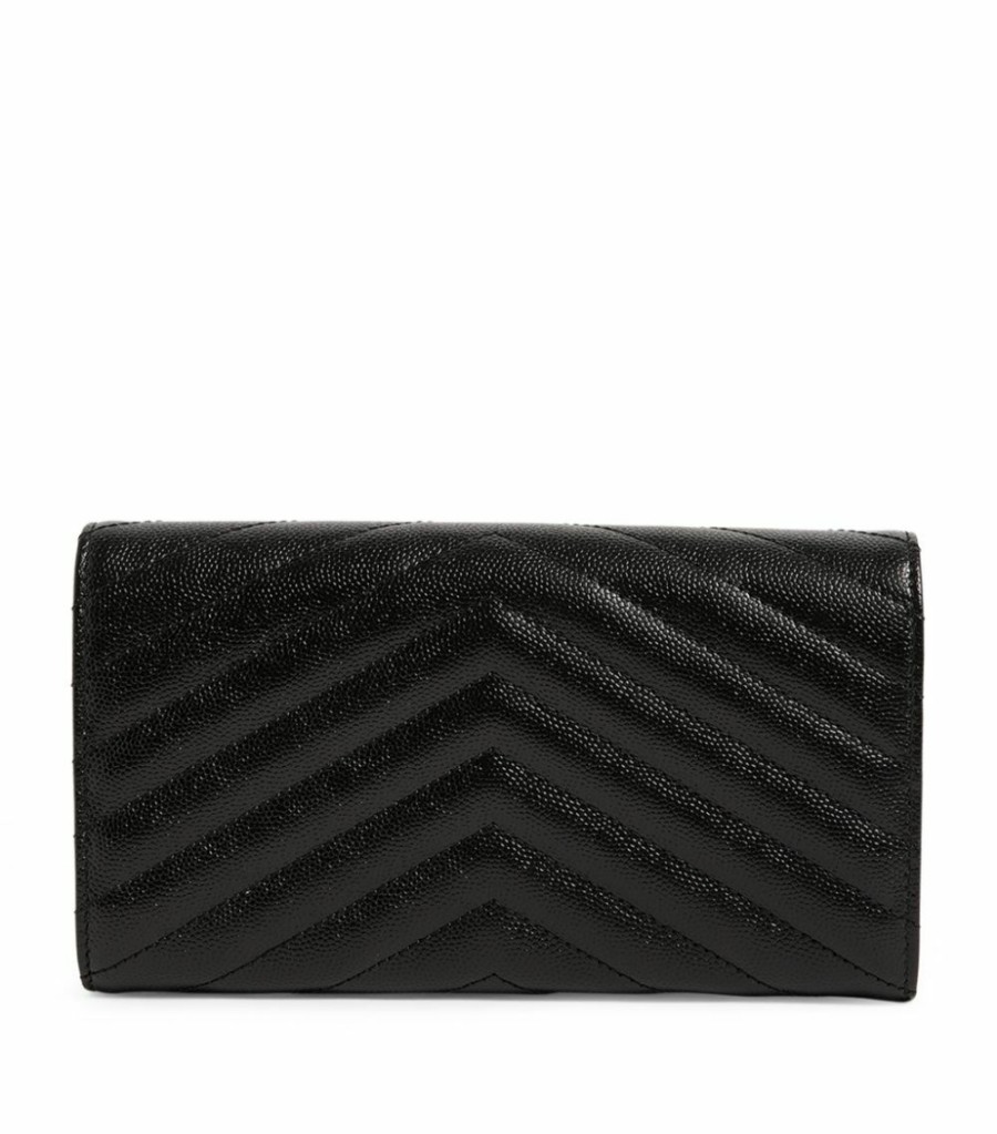 Women * | Hot Sale Monogram Saint Laurent Matelasse Large Flap Wallet 1000 Wallets