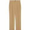 Women * | Coupon Saint Laurent Virgin Wool Relaxed Trousers 2613 Tailored Trousers