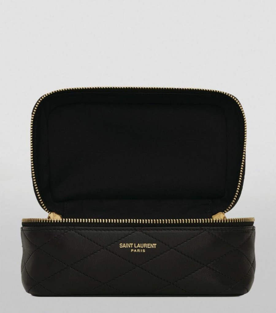 Women * | Brand New Saint Laurent Mini Leather Vanity Shoulder Bag 1000 Shoulder Bags