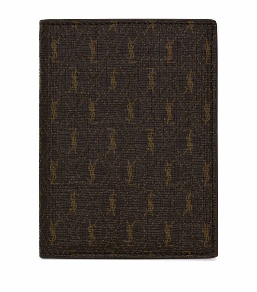 Men * | Cheap Saint Laurent Monogram Card Wallet 2166 Cardholders