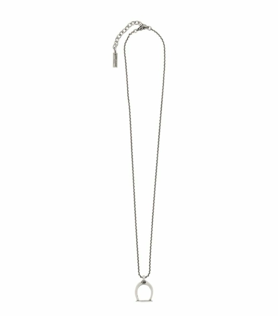 Jewellery & Watches * | Buy Saint Laurent Stirrup Pendant Necklace 8142 Necklaces