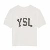 Men * | Best Reviews Of Saint Laurent Logo T-Shirt 9766 Printed T-Shirts