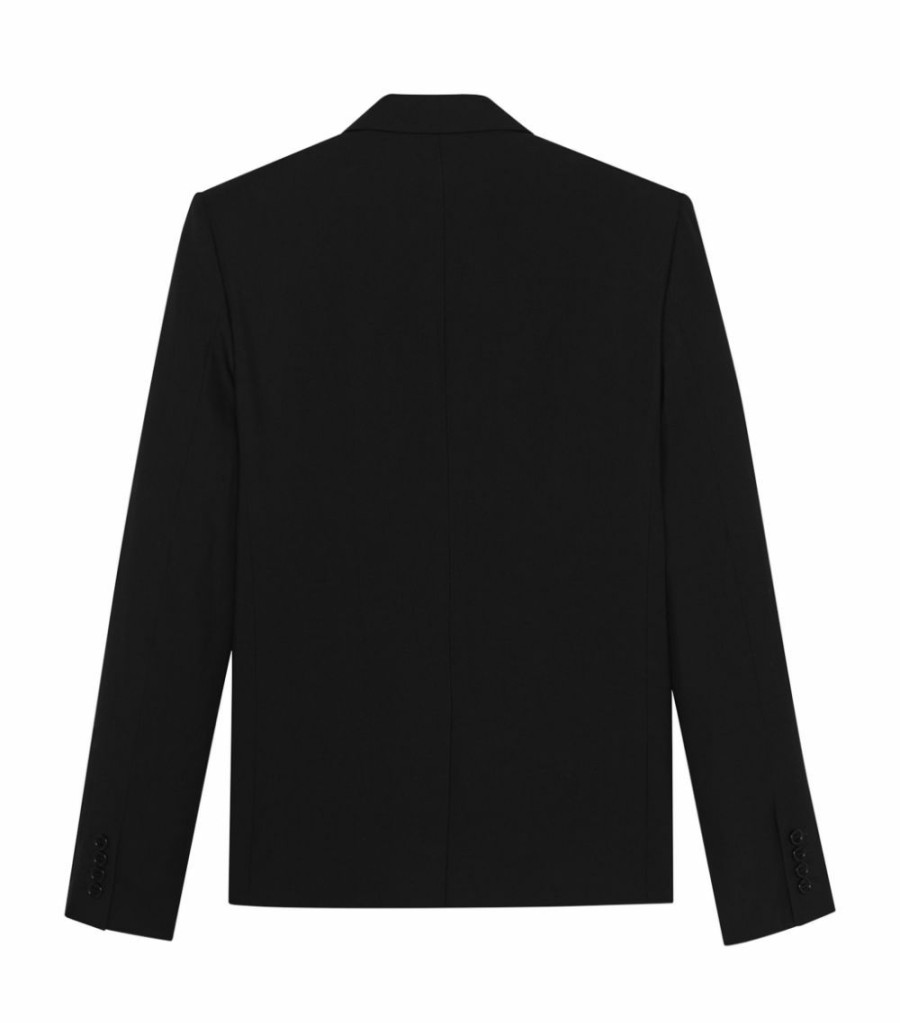 Men * | Promo Saint Laurent Wool Single-Breasted Jacket 1000 Blazers