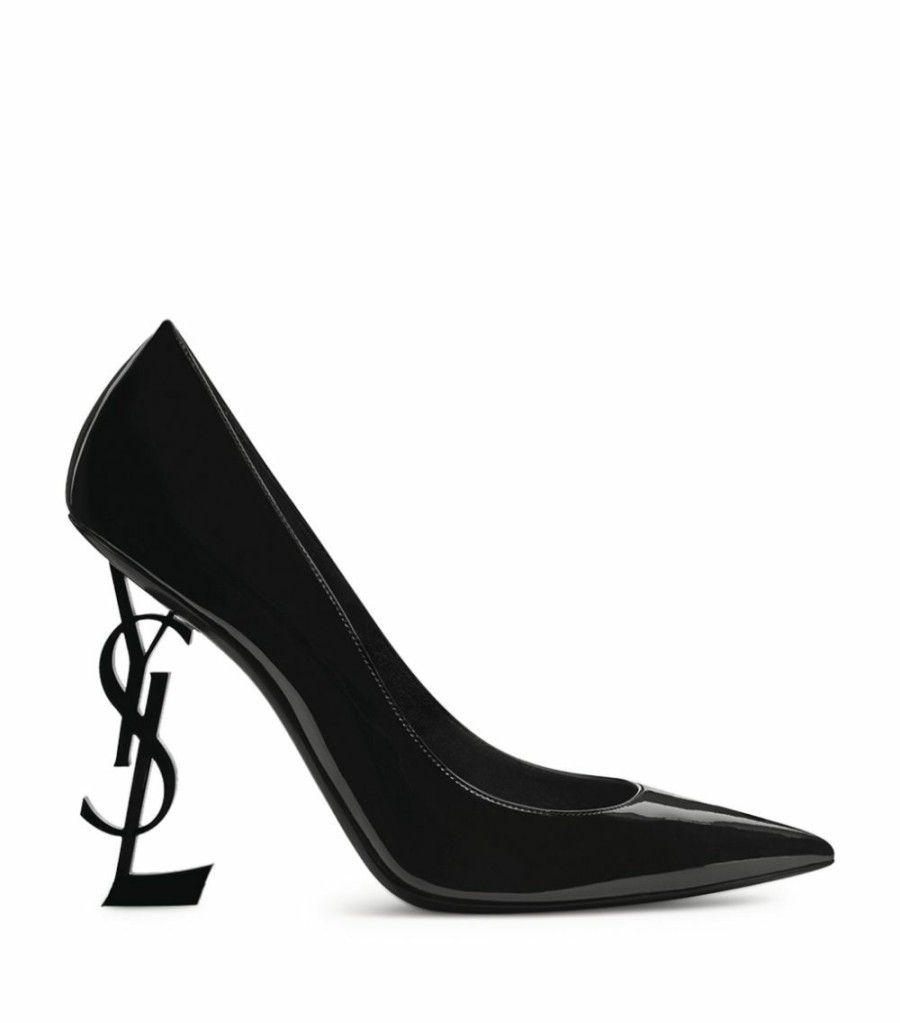 Women * | Cheapest Saint Laurent Leather Opyum Pumps 110 1000 Courts