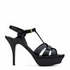 Women * | Best Pirce Saint Laurent Leather Tribute Platform Sandals 105 1000 Heeled Sandals