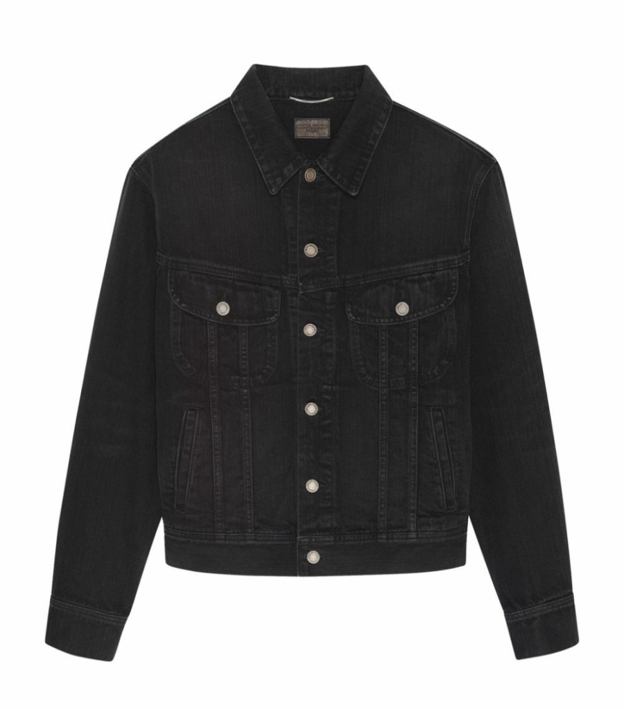 Men * | Hot Sale Saint Laurent 80S Denim Jacket 1013 Denim Jackets