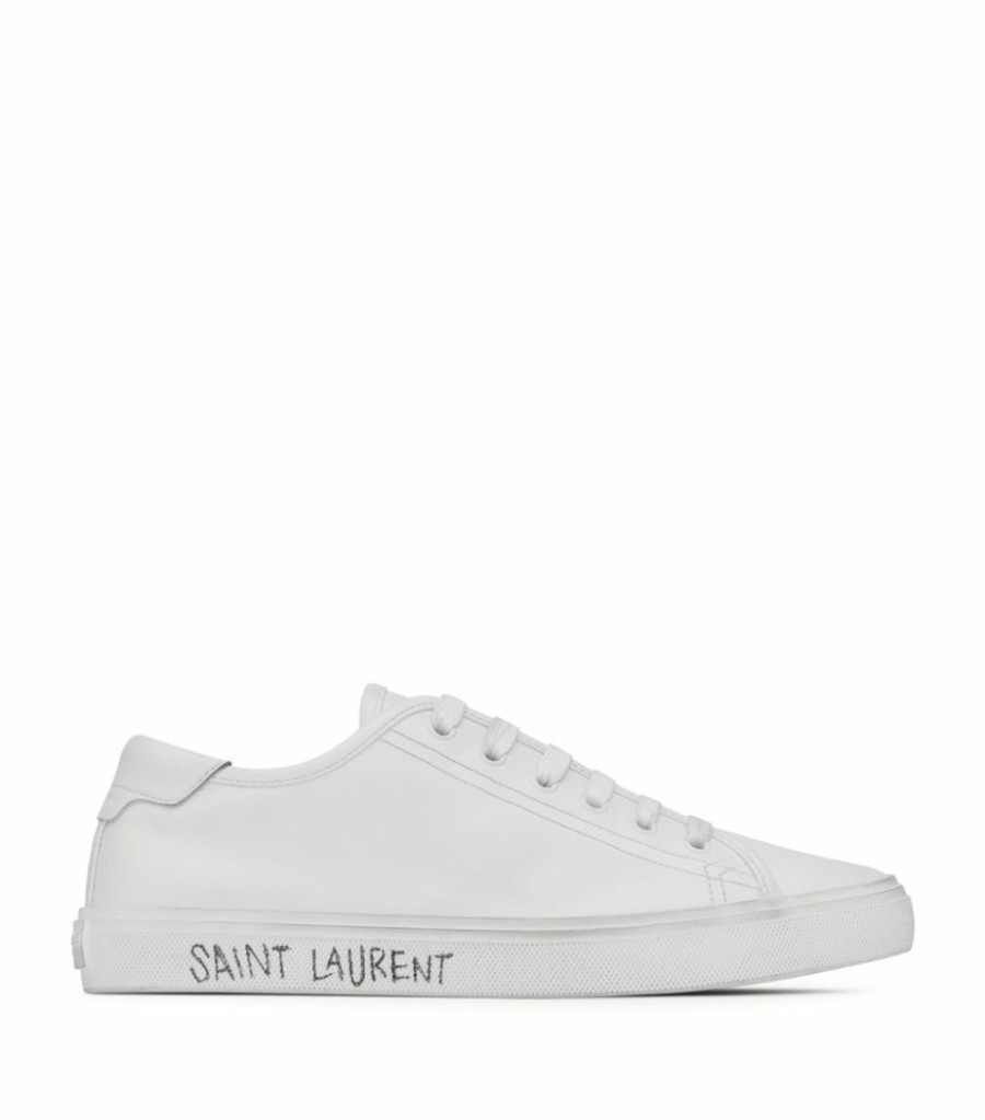 Men * | Discount Saint Laurent Leather Sneakers 9030 Slip-On Sneakers