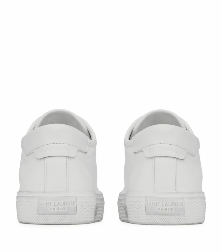 Men * | Discount Saint Laurent Leather Sneakers 9030 Slip-On Sneakers