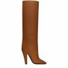 Women * | Promo Saint Laurent Leather 68 Knee-High Boots 110 2143 Knee High Boots