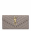 Women * | Brand New Saint Laurent Large Matelasse Monogram Flap Wallet 1202 Wallets