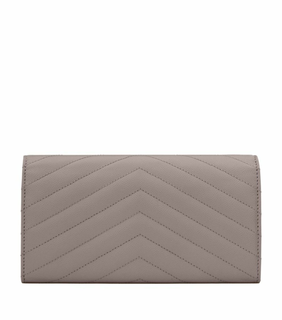 Women * | Brand New Saint Laurent Large Matelasse Monogram Flap Wallet 1202 Wallets