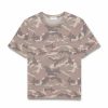 Women * | Buy Saint Laurent Camouflage Boyfriend T-Shirt 3045 T-Shirts