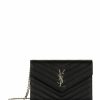 Women * | Coupon Envelope Monogram Saint Laurent Matelasse Chain Wallet 1000 Shoulder Bags