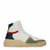 Men * | Discount Saint Laurent Leather Sl24 High-Top Sneakers 9098