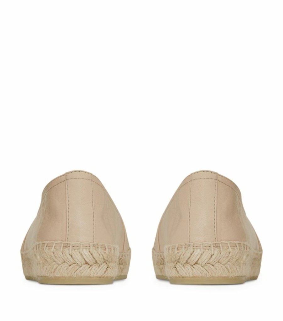 Women * | New Saint Laurent Leather Espadrilles 9935