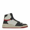 Men * | Cheapest Saint Laurent Leather Sl24 High-Top Sneakers 9670