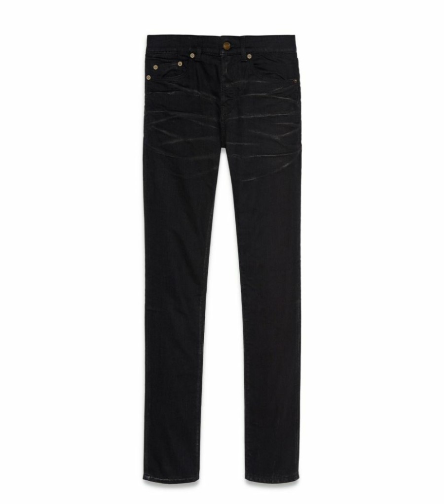 Men * | Budget Saint Laurent Coated Skinny Jeans 1770 Slim Jeans