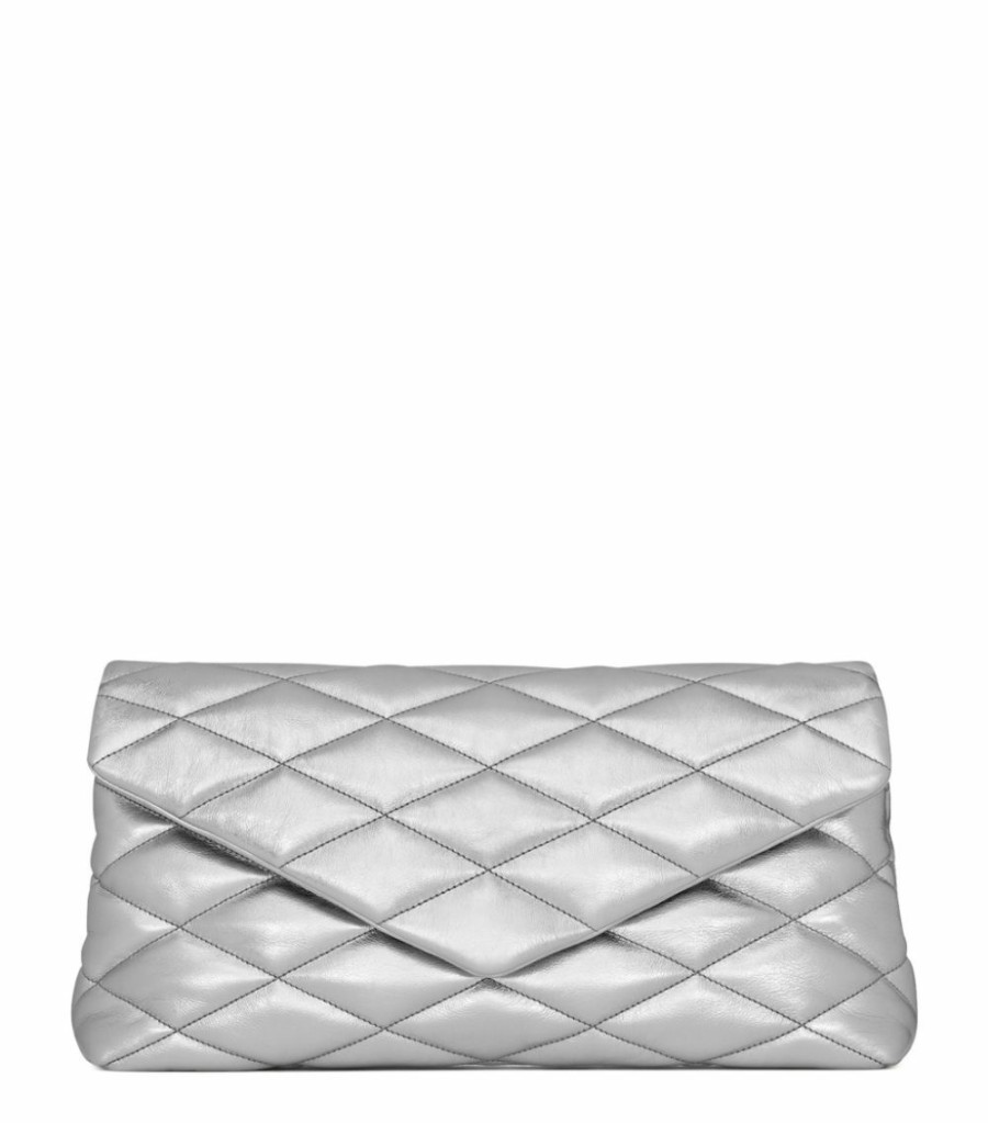 Women * | Best Pirce Saint Laurent Sade Puffer Envelope Clutch Bag 8106 Clutch Bags