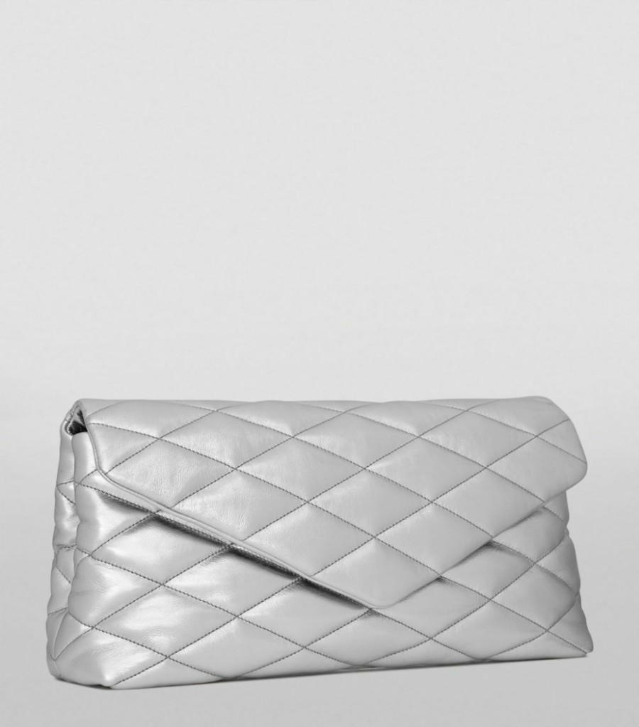 Women * | Best Pirce Saint Laurent Sade Puffer Envelope Clutch Bag 8106 Clutch Bags