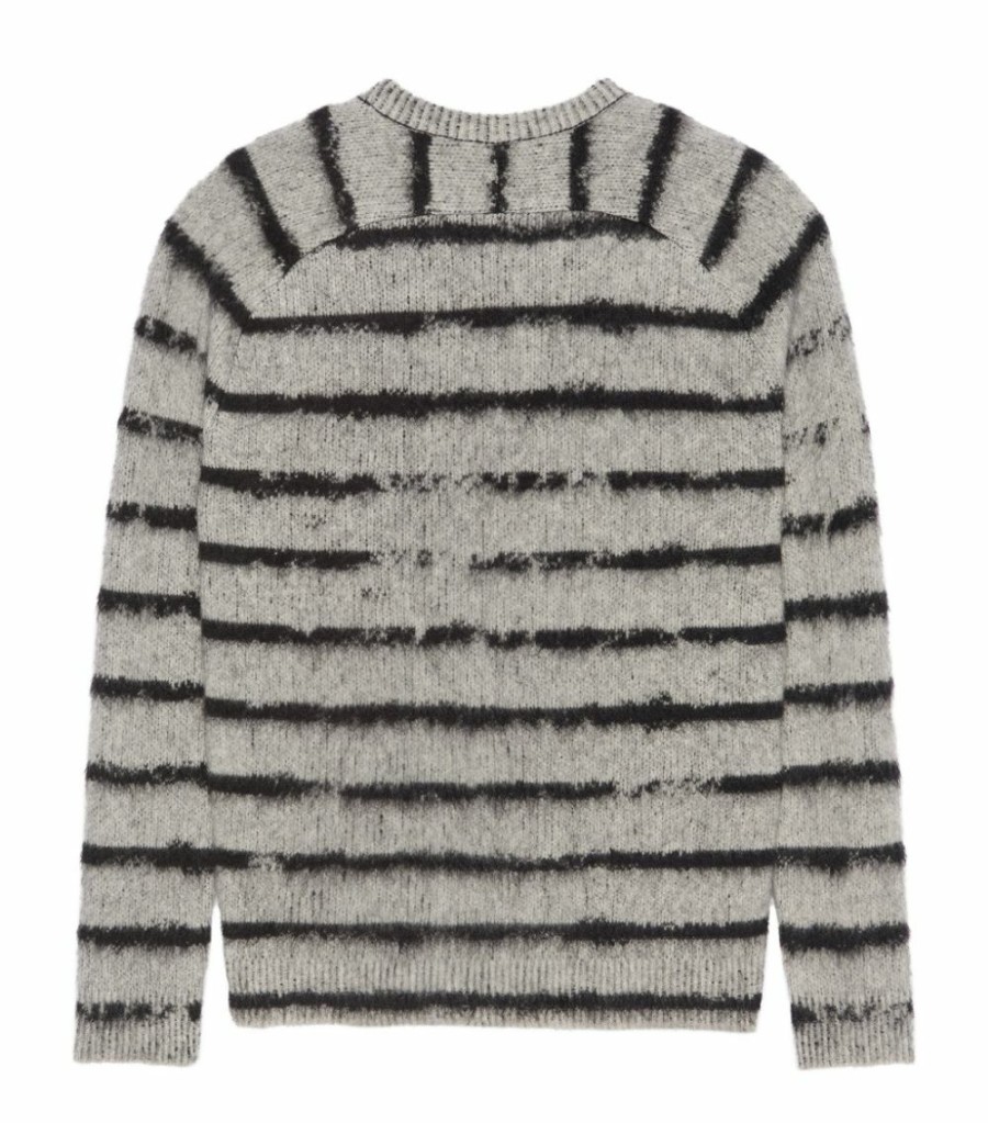 Men * | Best Pirce Saint Laurent Distressed Wool-Blend Sweater 1073 Jumpers