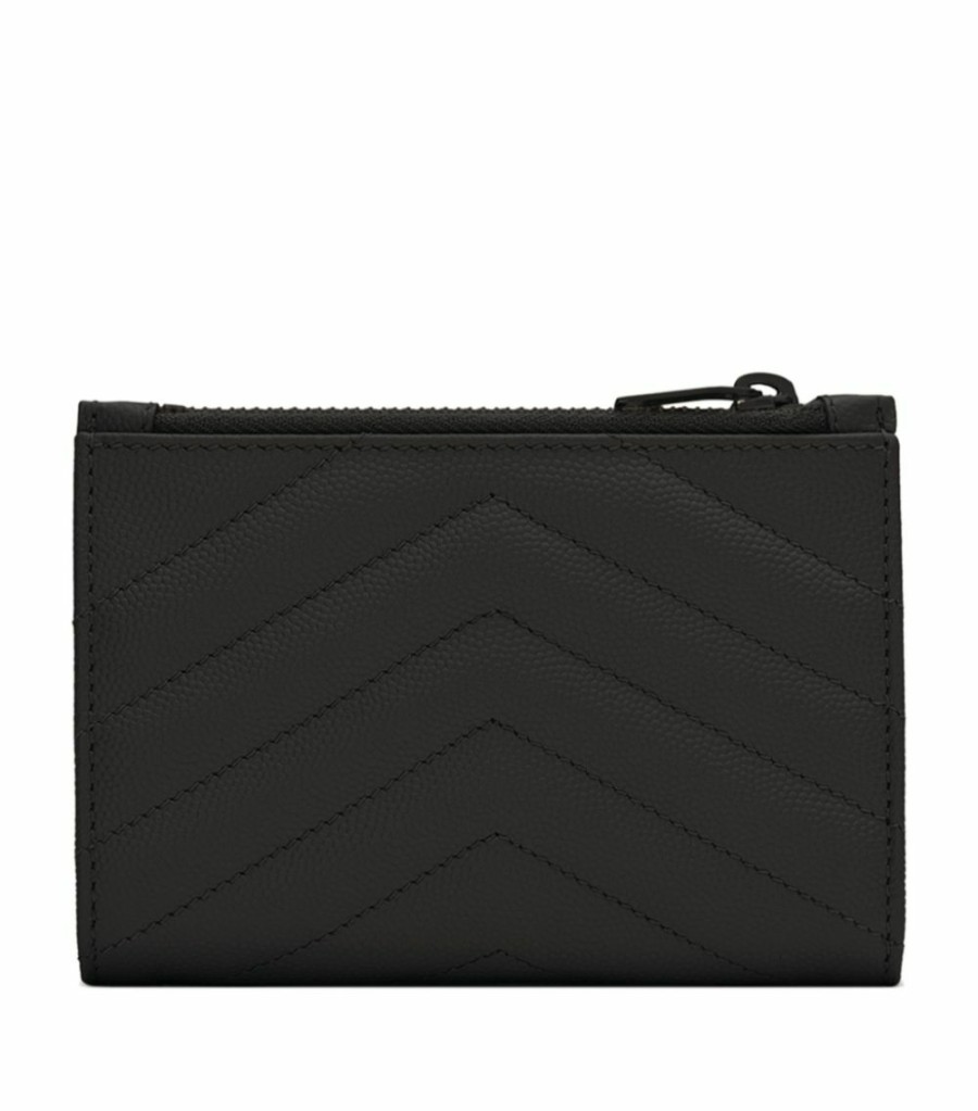 Women * | Deals Saint Laurent Quilted Leather Bifold Pouch 1000 Pouches