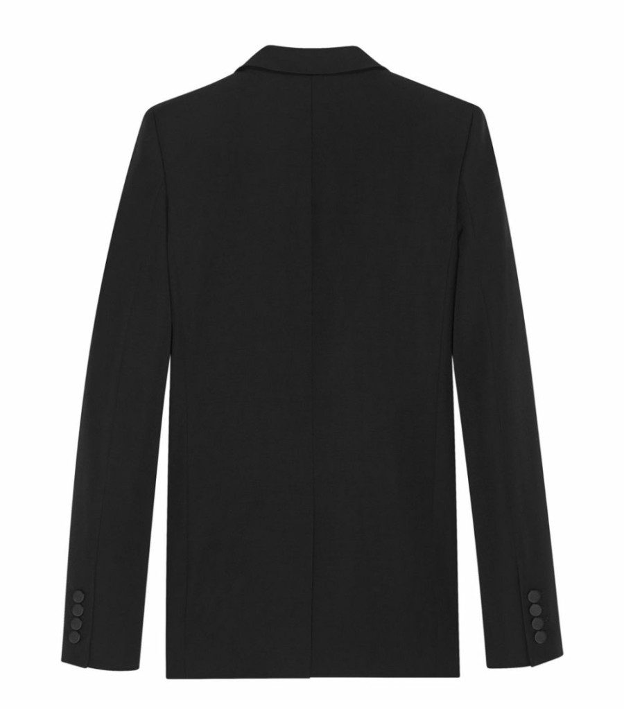 Women * | Coupon Saint Laurent Women S Rtw Leather Knitw 1000 Blazers