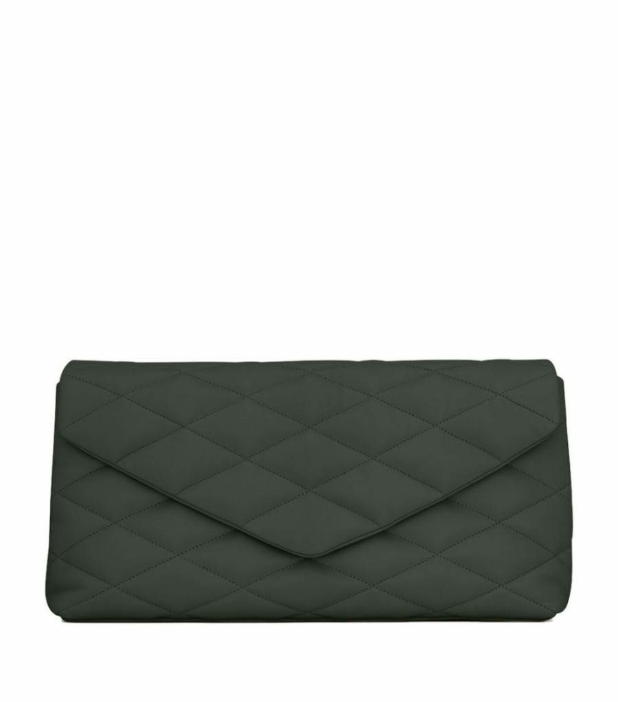 Women * | Best Deal Saint Laurent Sade Puffer Envelope Clutch Bag 3045 Clutch Bags