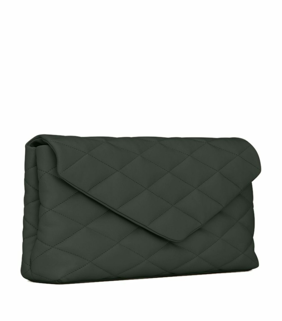 Women * | Best Deal Saint Laurent Sade Puffer Envelope Clutch Bag 3045 Clutch Bags