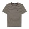 Men * | Coupon Saint Laurent Striped Monogram T-Shirt 1184 Logo T-Shirts