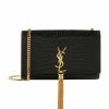 Women * | Best Reviews Of Saint Laurent Medium Kate Tassel Croc-Embossed Shoulder Bag 1000 Shoulder Bags