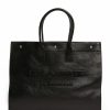 Men * | Promo Saint Laurent Leather Rive Gauche Tote Bag 1000 Holdalls