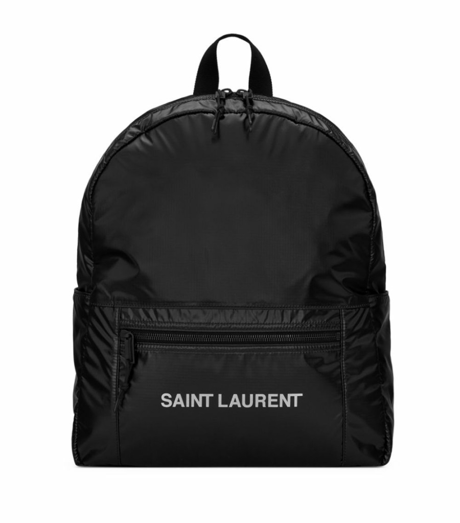 Men * | Brand New Saint Laurent Nuxx Logo Backpack 1054 Backpacks