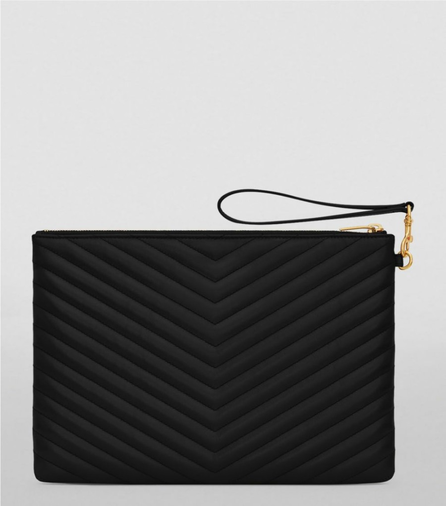 Women * | Outlet Monogram Saint Laurent Matelasse Tablet Pouch 1000 Ipad & Tablet Accessories