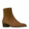 Men * | Promo Saint Laurent Suede Wyatt Ankle Boots 2635 Chelsea Boots