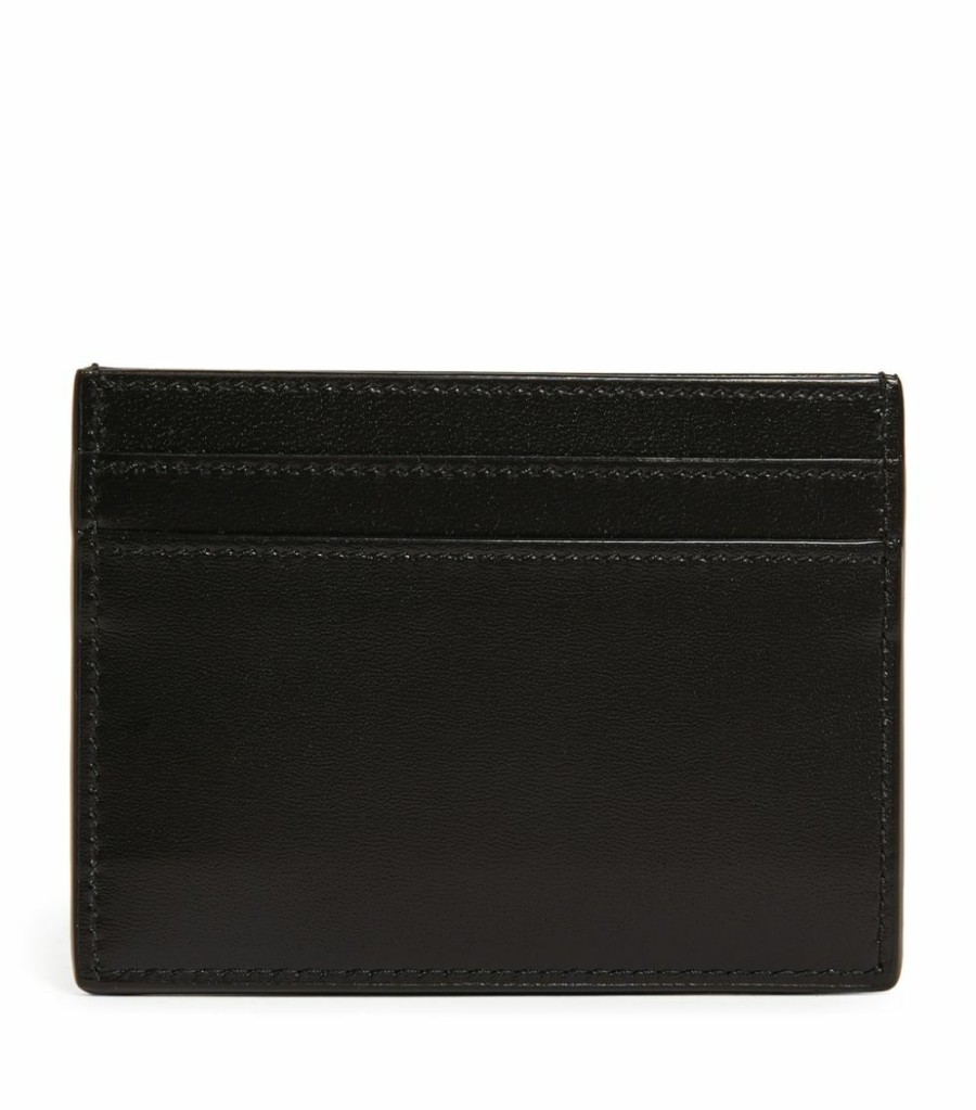 Men * | Discount Saint Laurent Leather Monogram Card Holder 1000 Cardholders