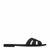 Women * | Best Pirce Saint Laurent Leather Tribute Slides 1000