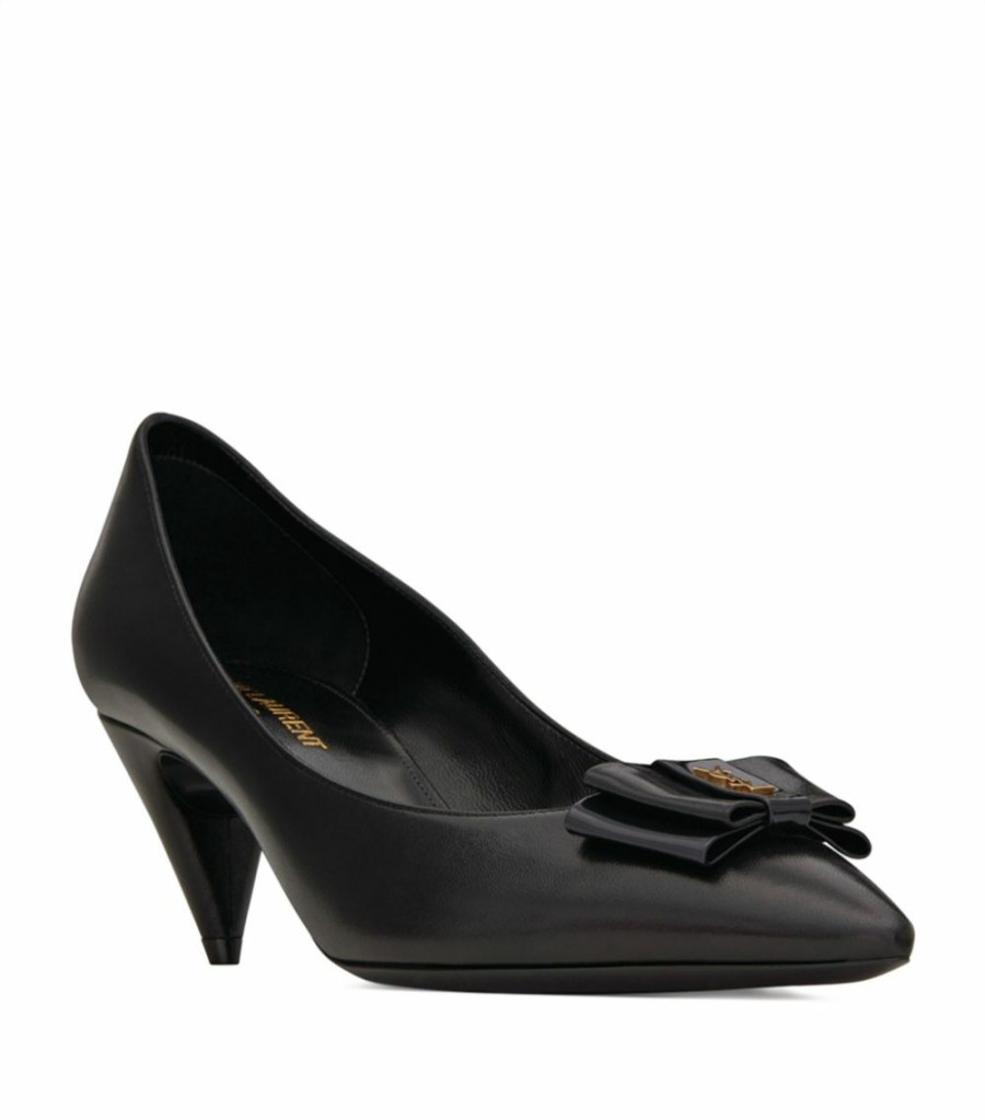 Women * | New Saint Laurent Bow-Detail Anais Pumps 55 1299 Courts