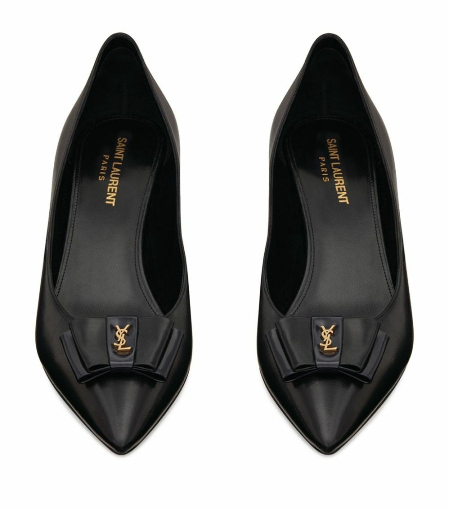 Women * | New Saint Laurent Bow-Detail Anais Pumps 55 1299 Courts