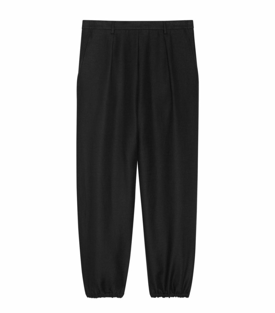 Men * | Discount Saint Laurent Linen-Blend Trousers 1000 Tailored Trousers