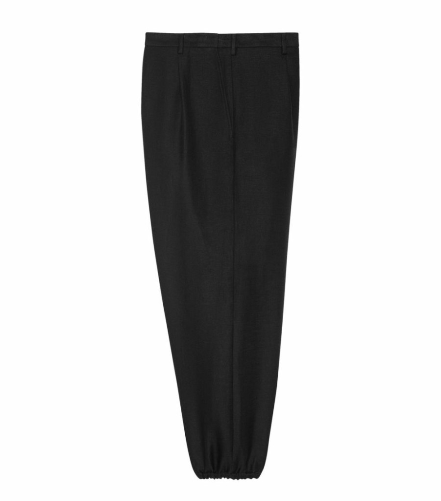 Men * | Discount Saint Laurent Linen-Blend Trousers 1000 Tailored Trousers