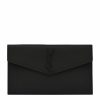 Women * | New Saint Laurent Leather Uptown Clutch Bag 1000 Pouches